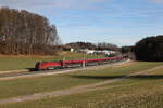 1116 203 aus Salzburg kommend am 27. Januar 2025 bei Axdorf.