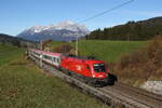 1116 253 mit dem  IC 1061  aus Wrgl kommend am 5. November 2025 bei Fieberbrunn in Tirol.