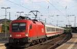1116 052-0 steht am 29.5.10 mit dem IC 2082  Knigssee  im Bhf. Lneburg.