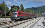 Die ÖBB 1116 222 rangiert mit ihrem RJ im Bahnhof von Bregenz und bietet mir so ein paar interessante Motive.