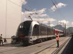 1216 025 der  Weltrekord-Taurus  in Wrgl, anlsslich des Bahnhoffestes   150 Jahre Eisenbahn in Tirol 