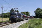 1116 158  Licht ins Dunkel  schiebt ein  Railjet  am 11.