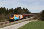 1116 229 schiebend an einem Railjet nach Salzburg.