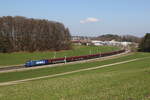 1116 154  Zugkraft f�r Europa  schob am 19. M�rz 2026 bei Axdorf im Chiemgau einen Railjet in Richtung Salzburg.