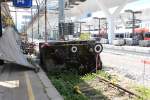 Alter Prellbock im Salzburger Hauptbahnhof kurz vor dem Abriss am 27. Mai 2012.