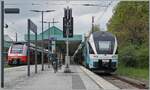 Der Westbahn ET 4010 029 (629/129) ist als WB 979 in Bregenz angekommen. Der KISS ist auf dem langen Weg von Lindau Insel (ab 15:20) nach Wien Westbhanhof (an 22:52). 19. April 2026 