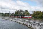 Ein �BB ET 4748 (Desiro ML) ist auf dem Seedamm von Lindau unterwegs. 

17. Sept. 2024