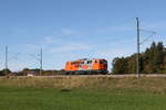 2143 016 war am 28. Oktober 2023 bei Rckstetten in Richtung Salzburg unterwegs.