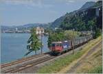 Die SBB Re 4/4 II 11288 (Re 420 288-3) ist kurz vor Villeneuve mit einem recht langen Güterzug auf dem Weg in Richtung Wallis. 

30. Juni 2025