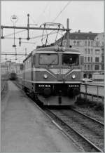 Die SJ Rc 1041 in Helsinborg.
Februar 1988 