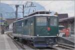 Der Muni - 2180 PS - die Brünigbahn SBB HGe 4/4 1992  Giswil  in Meiringen.