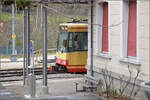 Eine Karlsruherin in Frankreich? Nein, mit 8 km knapp daneben ist auch daneben, wir sind in Orbe auf der letzten  Lokalbahn  mit Gleichstrom in der Schweiz.