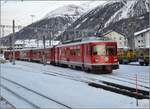 Be 4/4 514 der RhB in Samedan.