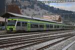 BLS 525 016 steht am 31 Dezember 2025 in Zweisimmen als RB nach Bern.