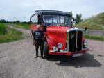 (264'619) - Raab, Bad Drrenberg - MER-K 49H - Saurer/Saurer (ex VDZ/Landerlebniswelt, Bad Drrenberg; ex Fankhauser, CH-Arzier; ex AFA Adelboden/CH Nr. 15; ex P 23'052; ex P 2076) am 10. Juli 2024 in Kreypau, Unvollendete Brcke