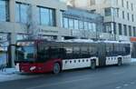 (231'242) - TPF Fribourg - Nr. 114/FR 300'374 - Mercedes am 14. Dezember 2021 beim Bahnhof Romont