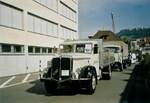 (070'929) - Aus dem Archiv: ZVB Zug - Nr. 166 - FBW am 11. September 2004 in Zug, Garage