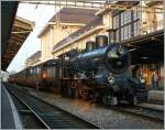 F�r die Feierlichkeiten 150 Lausanne - Gen�ve ist die A 3/5 705 in Lausanne angekommen.