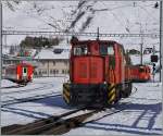 Die  Schöma  Tm 2/2 4971 besorgt in Andermatt den Rangierdienst.