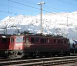 SBB Ae 6/6 11423  Kanton Valais  aufgenommen im Bhf Buchs am 27.11.2008