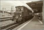 In Lausanne auf Gleis 1 wartet die SBB Historique Ae 4/7 10976 mit ihrem SBB Schulzug (hier nicht zu sehen) auf die Weiterfahrt. 

1. November 2025