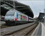 re-460-re-4-4-vi/502204/die-sbb-gotthard-werbelok-re-460 Die SBB Gotthard Werbelok Re 460 099-5 in Lausanne.
12. Juni 2016