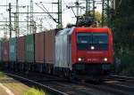 482 036-1 der SBB Cargo mit  Paket -Zug in Harburg. 30.9.11