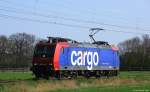 482 020-5 fuhr am 29.3.14 solo bei Neuss Allerheiligen durch die Landschaft.