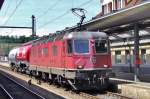 Zwei Zementwagen lang war der von 11613 durch Spiez gezogener Ganzzug am 5 Juni 2013.