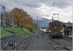 LA DER 2020 du Blonay-Chamby  / Saison Abschluss der Blonay-Chamby Bahn: Die BOB HGe 3/3 29 hat mit Zug den Bahnhof von Blonay erreicht und wartet nun auf das Manöver.