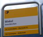 (266'894) - +P-Haltestellenschild - Innertkirchen, Winkel - am 10. September 2024