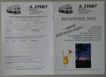 (252'248) - Zysset-Reisepost 2012 am 2.