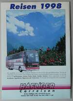 (258'492) - Hfliger-Reisen 1998 am 8.