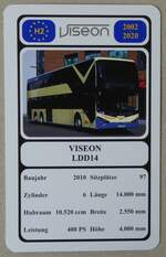 (280'644) - Quartett-Spielkarte mit VISEON LDD14 von 2010 am 22. September 2025 in Thun