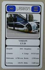 (280'645) - Quartett-Spielkarte mit VISEON LT.20 von 2011 am 22. September 2025 in Thun