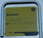 (282'617) - STI-Haltestellenschild - Thun, Bahnhof - am 29.