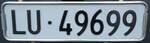 (142'009) - Nummernschild - LU 49'699 - am 21.