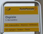 (174'956) - PostAuto-Haltestellenschild - S.