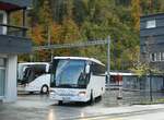 (256'848) - Aus Rumnien: Nicolae Travel, Ploiesti - PH 39 YGN - Setra am 10. November 2023 beim Bahnhof Giswil