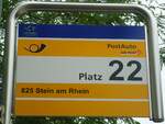 (134'930) - PostAuto-Haltestellenschild - Frauenfeld, Bahnhof - am 10.