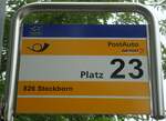 (134'931) - PostAuto-Haltestellenschild - Frauenfeld, Bahnhof - am 10.