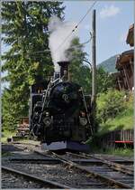  Festival Suisse de la Vapeur 2022 / Schweizer Dampffestival 2022  der Blonay-Chamby Bahn: Die HGe 3/4 N° 3 schiebt ihren Zug in den Museumsbahnhof Chaulin.
