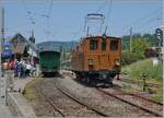 Die Bernina Bahn Ge 4/4 81 der Blonay-Chamby Bahn rangiert in Blonay. 

29. Mai 2023

