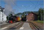 Festival Suisse de la vapeur 2024 / Schweizer Dampffestival 2024 der Blonay-Chamby Bahn - und dazu passt ein Bild mit viel Dampf doch recht gut: Die beiden Blonbay-Chamby Bahn Dampflokomotiven BFD HG
