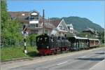 Die SEG G 2x 2/2 105 der Blonay Chamby Bahn erreicht mit ihrem Dampfzug Blonay

10. August 2025