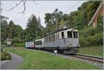 Les chemins de fer disparus - Die verschwundenen Bahnen (LLB 1915 - 1967) Der Leuk Leukerbad Bahn (LLB) Triebwagen mit der Anschrift ABDeh 2/4 N° 10 ist kurz nach der Abfahrt in Blonay auf der Fahrt nach Chamby.

13. September 2025