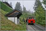 Autour de la voie ferrée / Rund um die eiserne Bahn (Herbstevent 2024) - Nachdem erstaunlich viele Reisende in der kleine Dm 2/2 N° 3  Le Biniou  Platz gefunden haben, ist der Zug 
für die Rückfahrt bereit.  8. Sept. 2024 
