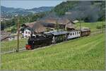 Festival Suisse de la vapeur / Schweizer Dampffestival 2026 - die SEG G 2x 2/2 105 dampft mit ihrem Dampfzug in Cornaux in Richtung Chamby.

25. Mai 2026