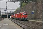 Die SBB Xtms 99 85 9177 013-7 und Xtmas 99 85 9174 023-3  Brig  auf  Übungsrundfahrt  Brig - Goppenstein - Spiez - LBT - Brig bei der Durchfahrt in Goppenstein.