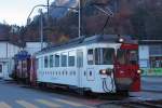 TPF: Bald Geschichte ist der BDe 4/4 142 im Rollbockverkehr Bulle - Broc Fabrique.